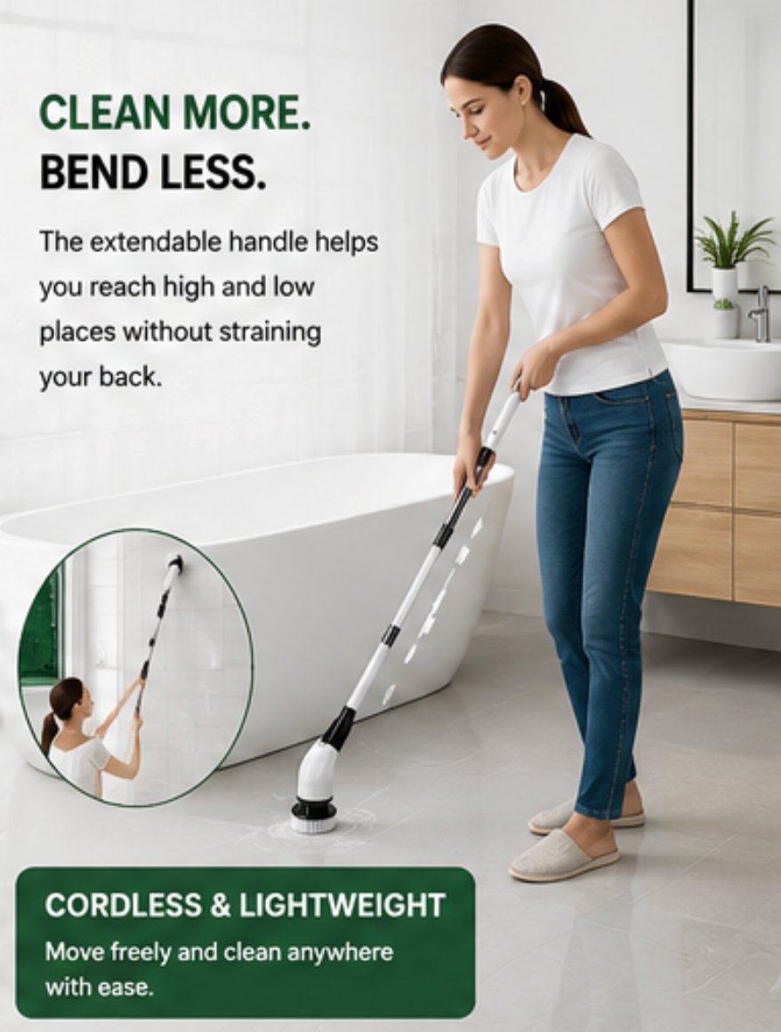 Electric Spin Scrubber Cleaning Kit