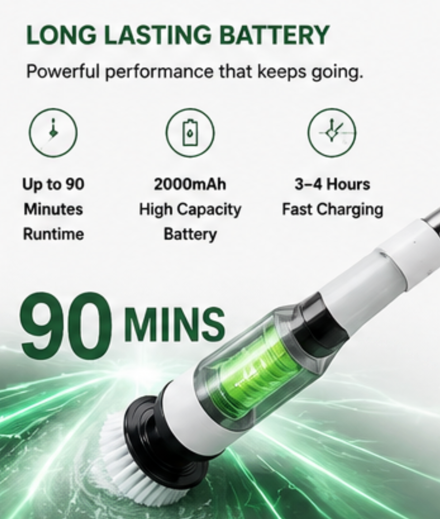Electric Spin Scrubber Cleaning Kit